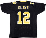 NEW ORLEANS SAINTS CHRIS OLAVE AUTOGRAPHED BLACK JERSEY BECKETT WITNESS 230050