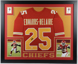 Clyde Edwards-Helaire Signed 35x43 Kansas City Chiefs Framed Jersey Beckett COA