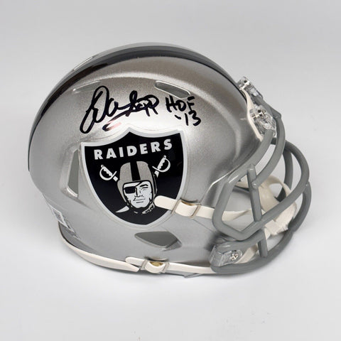 Warren Sapp HOF '13 Autographed Oakland Raiders Mini Helmet Beckett Tampa Bay