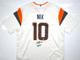 Bo Nix Autographed Denver Broncos Nike Game White Jersey - Beckett W Hologram