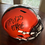 Myles Garrett Signed Cleveland Browns FS Black Replica Helmet DPOY 23 BAS