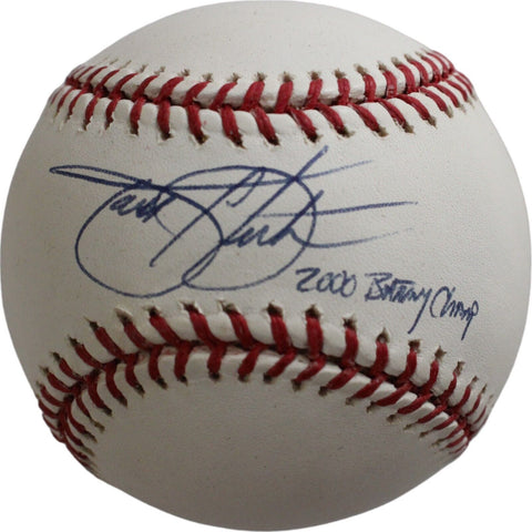 Todd Helton Autographed Rockies OML Baseball 2000 Batting Champ BAS 44366