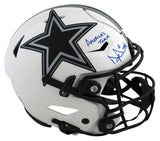 Cowboys Dak Prescott America's Team Signed Lunar Speed Flex Full Size Helmet BAS