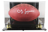 Bills O.J. Simpson Signed "The Duke" Team Showcase Football W/ Case JSA Witness