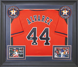 Yordan Alvarez Authentic Signed Orange Pro Style Framed Jersey Autographed JSA