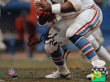 Earl Campbell Signed Oilers 8x10 White Jersey PF Photo W/ HOF- JSA W Auth *Black