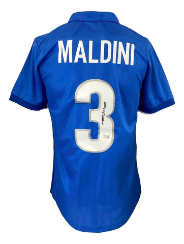 Paolo Maldini Signed Italy Nike Soccer Jersey BAS