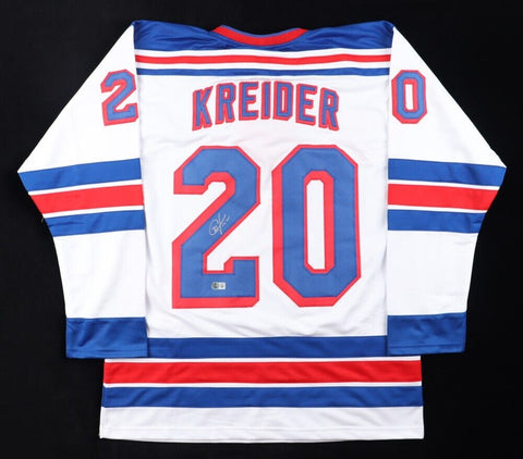 Chris Kreider Signed New York Rangers Jersey (Beckett) 2xNHL All Star Left Wing