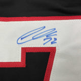 Framed Autographed/Signed Thomas Chabot 35x39 Ottawa Black Jersey JSA COA