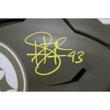 Troy Polamalu Autographed Pittsburgh Steelers 22 Salute SpeedFlex Beckett 46451