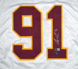 Ryan Kerrigan Autographed White Pro Style Jersey - Beckett W Hologram *Silver