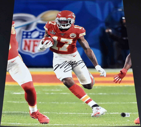 MECOLE HARDMAN SIGNED KANSAS CITY CHIEFS SUPER BOWL LIV 16x20 PHOTO BECKETT