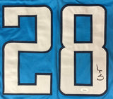 Chris Johnson Tennessee Signed Blue Football Jersey JSA ITP