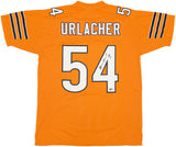 BEARS BRIAN URLACHER AUTOGRAPHED ORANGE JERSEY "HOF 18" BECKETT WITNESS 230048