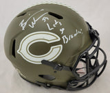 BRIAN URLACHER SIGNED BEARS FS STS SPEED AUTHENTIC HELMET "LETS GO BRANDON" BAS