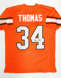 Thurman Thomas Autographed Orange Jersey- JSA W Auth *4