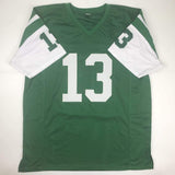 Autographed/Signed Don Maynard HOF 87 New York Green Football Jersey JSA COA