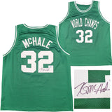 BOSTON CELTICS KEVIN MCHALE AUTOGRAPHED GREEN JERSEY BECKETT BAS WITNESS 208710