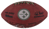 Steelers T.J. Watt Signed "The Duke" Team Showcase Football W/ Case BAS Witness