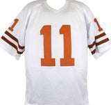 Major Applewhite Autographed White College Style Jersey- Beckett Hologram