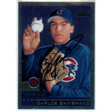 Carlos Zambrano Autographed 2000 Topps Chrome T29 Trading Card DEN 48790