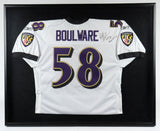 Peter Boulware Signed 33" x 41" Framed Baltimore Ravens Jersey Display (JSA COA)