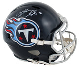 Titans Treylon Burks Authentic Signed Full Size Speed Rep Helmet BAS Witnessed