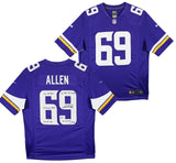 Vikings Jared Allen "5x Insc" Signed Purple Nike Limited Jersey BAS Witnessed