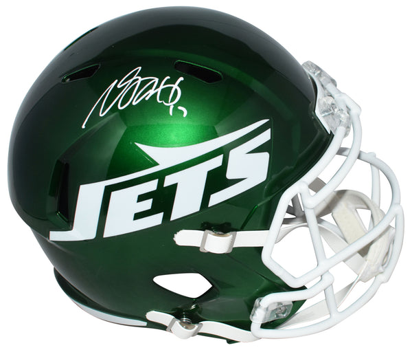 DAVANTE ADAMS SIGNED NEW YORK JETS GREEN FULL SIZE SPEED HELMET BECKETT