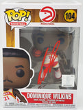 DOMINIQUE WILKINS AUTOGRAPHED FUNKO POP 104 VINYL FIGURINE HAWKS BECKETT 232874