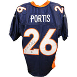 Clinton Portis Signed Denver Broncos Reebok 48 Blue Jersey Beckett 45061