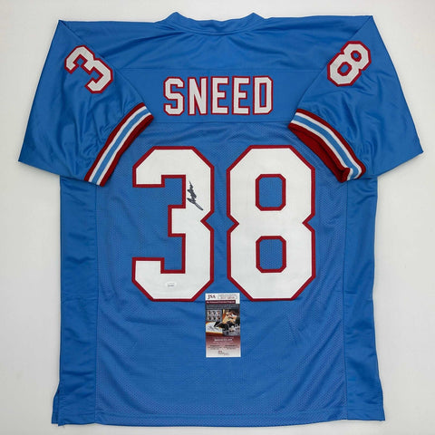 Autographed/Signed L'Jarius Sneed Tennessee Retro Blue Football Jersey JSA COA