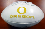 MAX UNGER AUTOGRAPHED WHITE LOGO FOOTBALL OREGON DUCKS MCS HOLO STOCK #73517