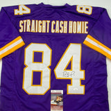 Autographed/Signed Randy Moss Straight Cash Homie Minnesota Jersey JSA COA