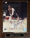 Jerry Lucas Autographed New York Knicks 8x10 Photo Plaque Beckett 45039