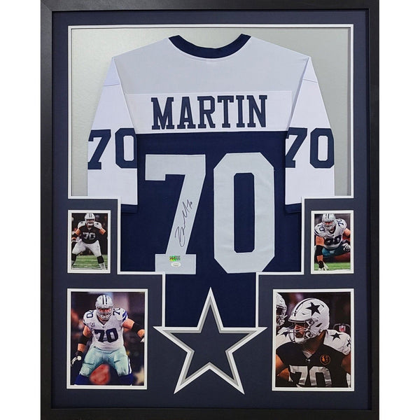 Zack Martin Autographed Signed Framed Dallas Cowboys Jersey JSA