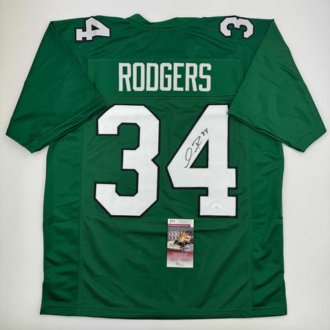 Autographed/Signed Isaiah Rodgers Philadelphia Green Football Jersey JSA COA