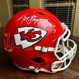 TONY GONZALEZ AUTOGRAPHED SIGNED KANSAS CITY CHIEFS FS REPLICA HELMET HOF 19 BAS