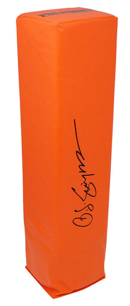 O.J. Simpson BILLS Signed Orange Endzone Football Pylon - SCHWARTZ COA