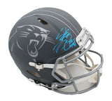 Steve Smith Sr Signed Panthers Speed Authentic Slate Helmet "Agent 89" Insc