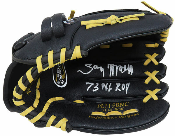 Gary Matthews Signed Rawlings Black Baseball Fielders Glove w/NL ROY 73 - SS COA