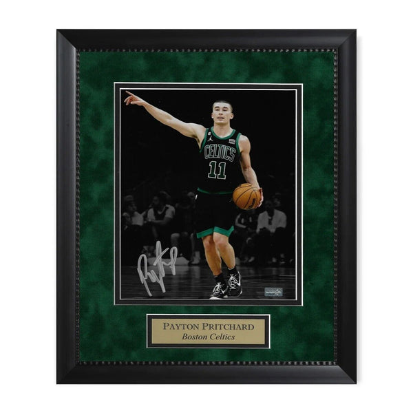 Payton Pritchard Boston Celtics Autographed 8x10 Photo Framed to 11x14