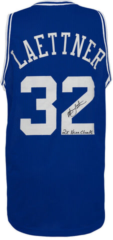 Christian Laettner Signed Blue Custom College Jersey w/2x NCAA Champs - (SS COA)