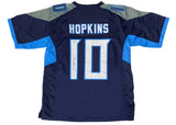 DeAndre Hopkins of the Titans Autographed Navy Blue Custom #10 Jersey Beckett