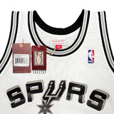 SPURS DAVID ROBINSON AUTOGRAPHED WHITE M&N SWINGMAN JERSEY XL BECKETT 212089