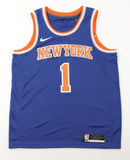 Obi Toppin Signed New York Knicks Jersey (USA SM COA) N Y 2020 1st Round Pick #8