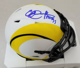 ERIC DICKERSON "HOF" SIGNED RAMS LUNAR ECLIPSE SPEED MINI HELMET BECKETT