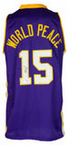 Metta World Peace Signed Los Angeles Lakers Jersey (Beckett) A.K.A Ron Artest Jr