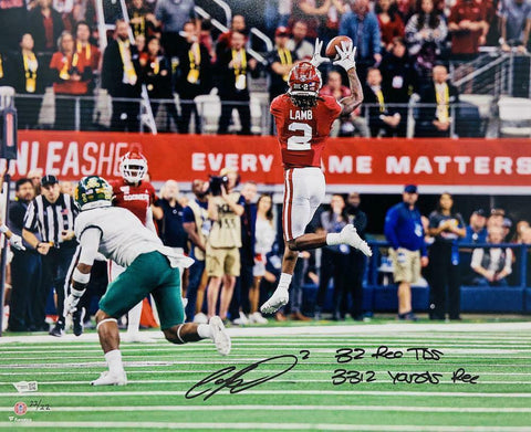 CEEDEE LAMB Autographed Sooners 16" x 20" Stats Photograph FANATICS LE 22/22