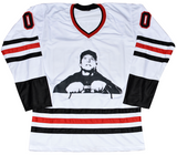 CHEVY CHASE SIGNED CLARK GRISWOLD CHICAGO BLACKHAWKS #00 HOCKEY JERSEY BECKETT